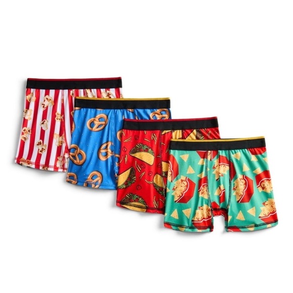 wonder nation Other - Wonder Nation Boys 4 Pack Boxer Briefs Snack Pack Prints Size S 6-7 New